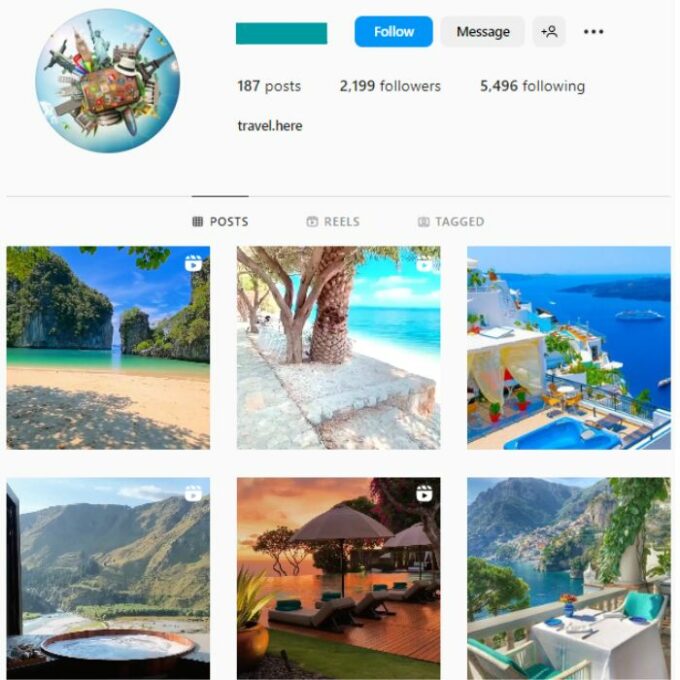 2K Travel Nature Instagram Account for sale