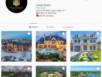 3K Luxury Homes Instagram Account for sale