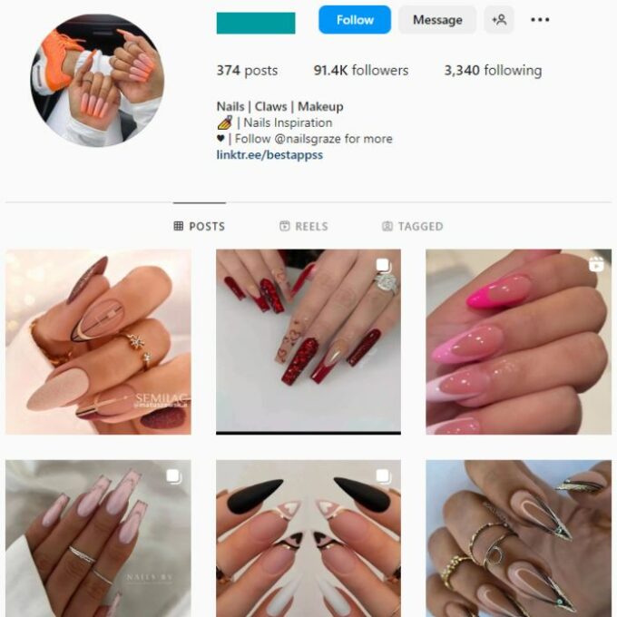 90K Beauty Nails Instagram Account for sale