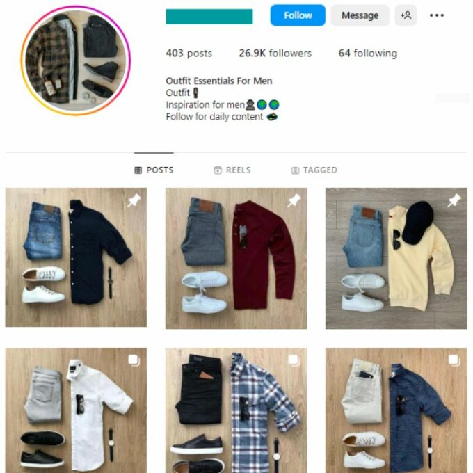 25K Men's Fashion Instagram Account for sale