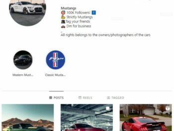 70K Mustang Car Instagram Account for sale