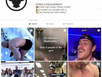 10K Male Fitness Gym Instagram Account for sale
