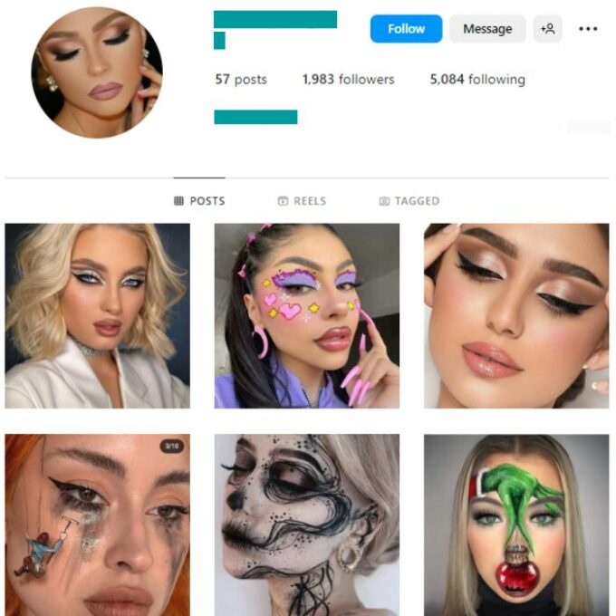 1K Makeup Beauty Instagram Account for sale