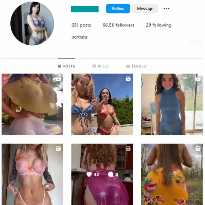 65K Babes Models Instagram Account for sale