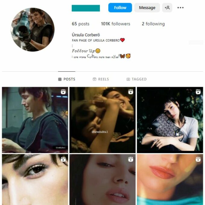 95K Spanish Actress Fan Instagram Account for sale