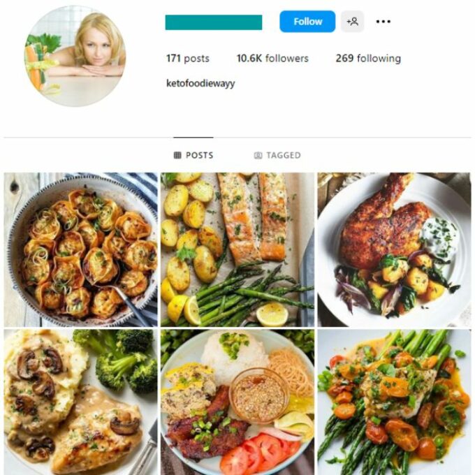 10K Keto Diet Food Instagram Account for sale