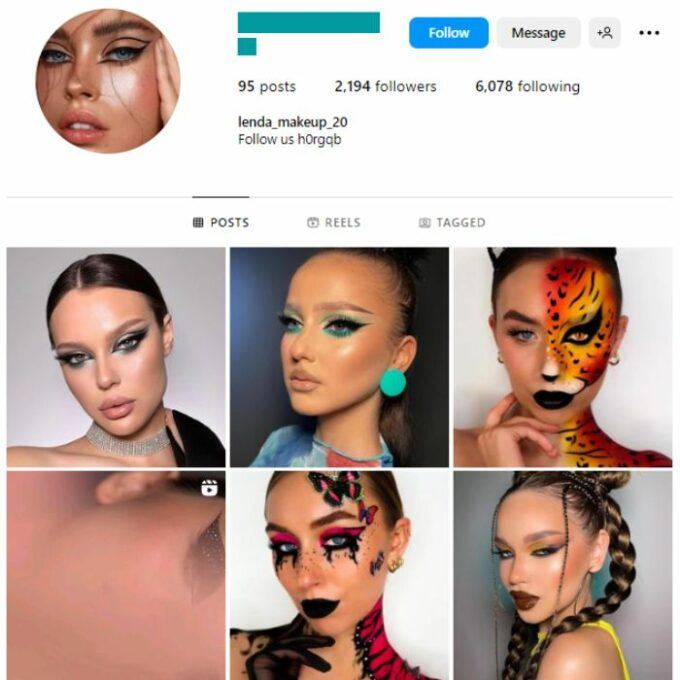 2K Makeup Beauty Instagram Account for sale