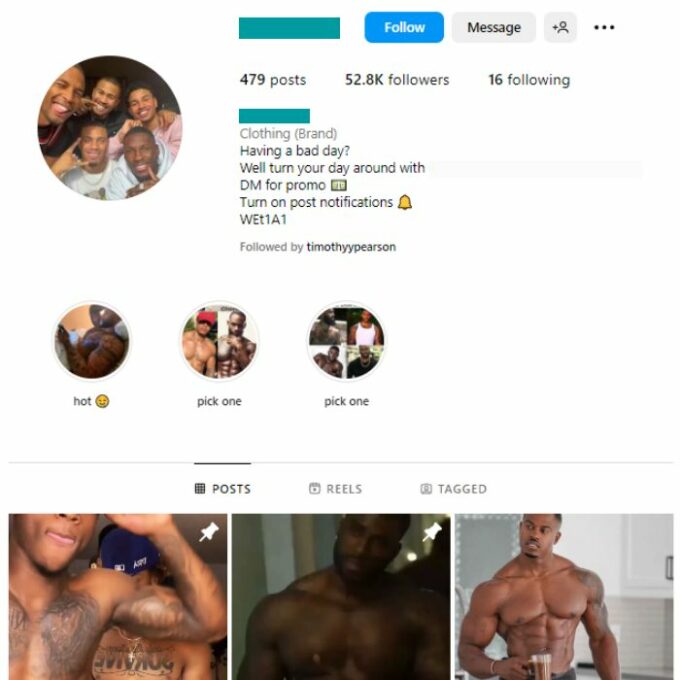 50K Black Men Instagram Account for sale