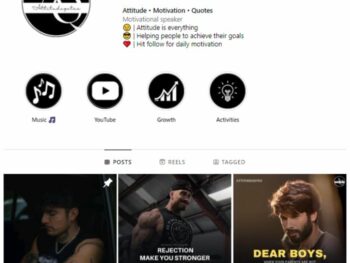 100K Motivation Quotes Instagram Account for sale