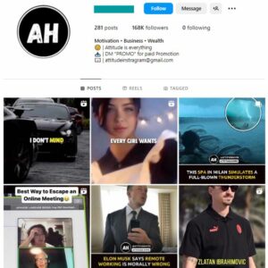 165K Business Motivation Instagram Account for sale