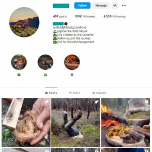 185k Camping Outdoors Instagram Account for sale