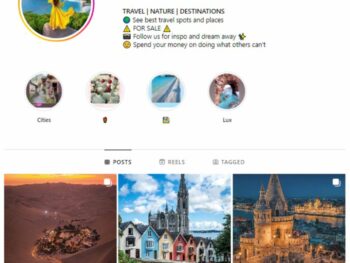 25K Travel Destinations Instagram Account for sale