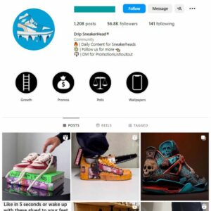50K Streetwear Sneakers Instagram Account for sale