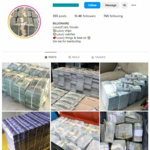 13K Money Motivation Instagram Account for sale