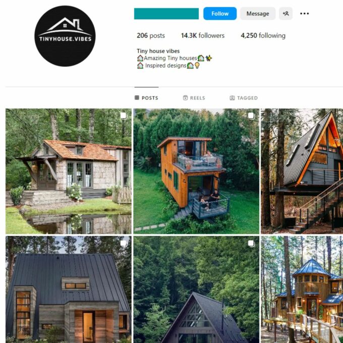 14K Outdoor Tiny House Instagram Account for Sale
