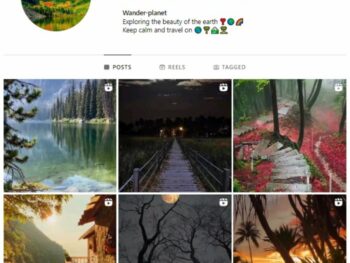 1K Travel Destinations Instagram Account for sale