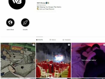 20K Wifi Money Motivation Instagram Account for Sale