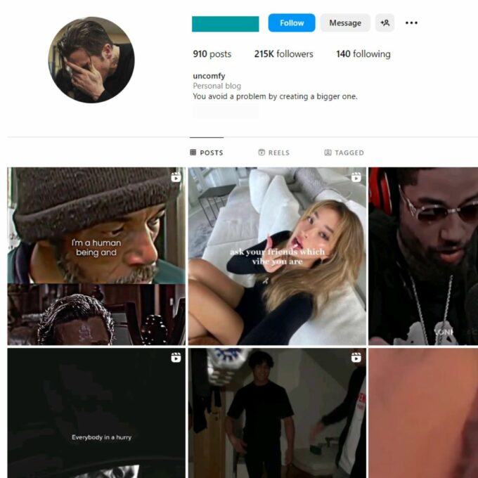 210K Quotes Instagram Instagram Account for Sale