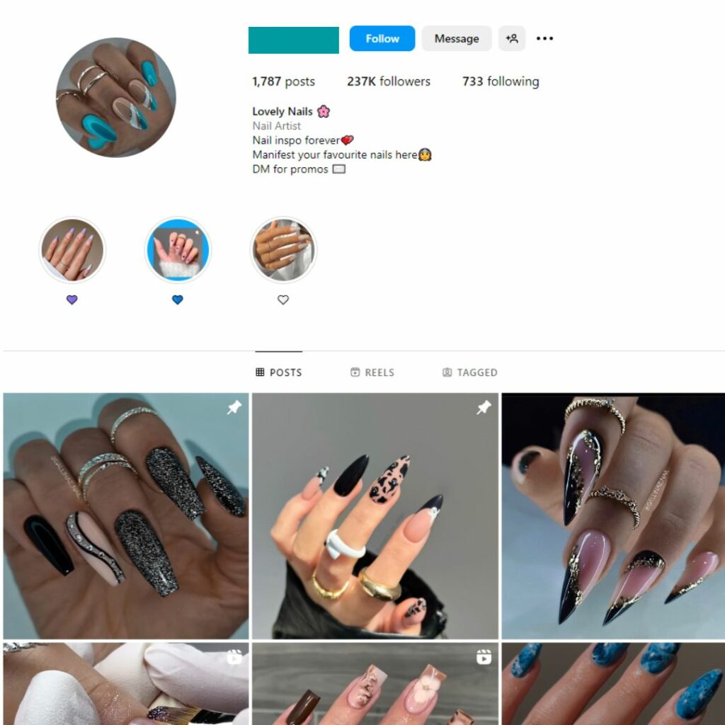 230K Fashion Nails Instagram Account for Sale