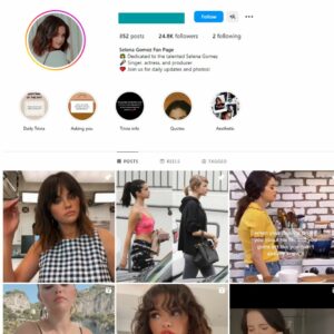 24K Selena Gomez Fan Instagram Account for Sale