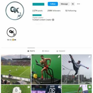 250K Soccer Football Instagram Account for sale
