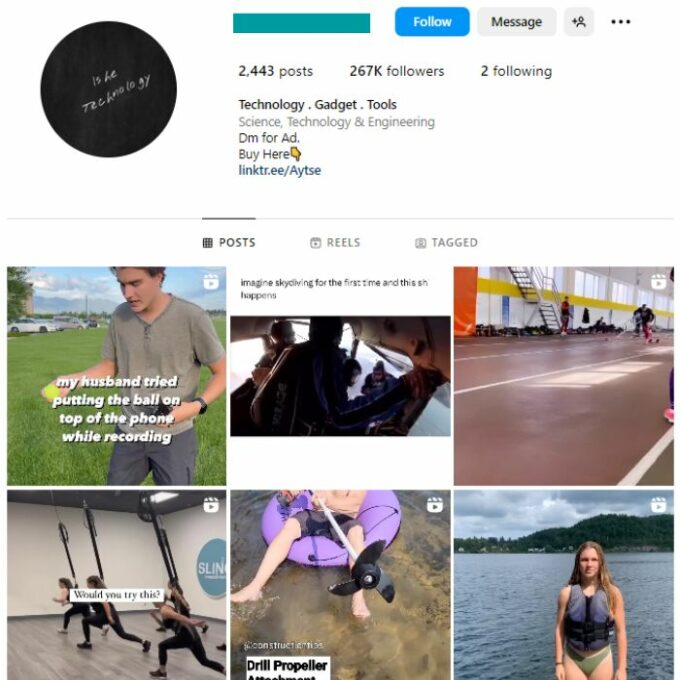 260K Viral Tech Instagram Account for sale