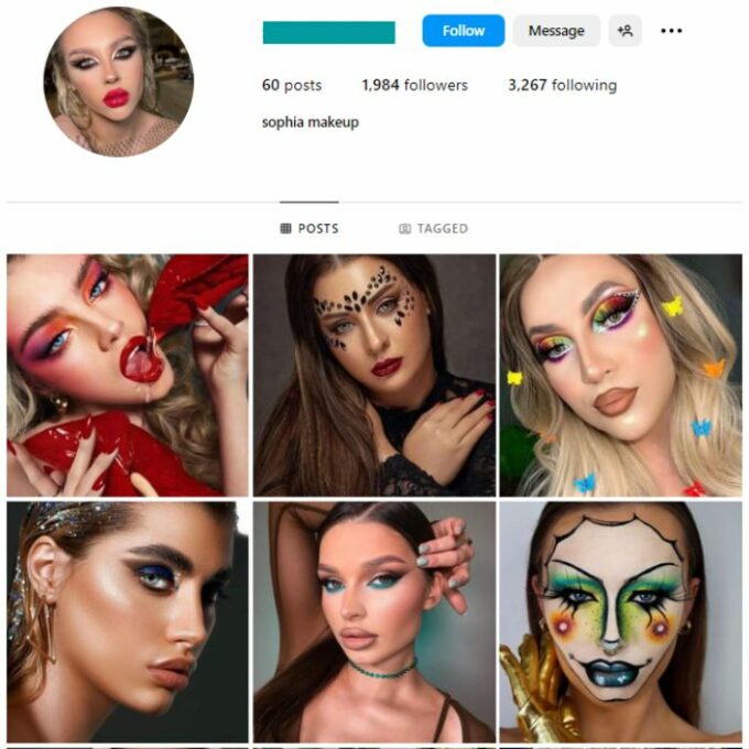 2K Makeup Beauty Instagram Account for sale