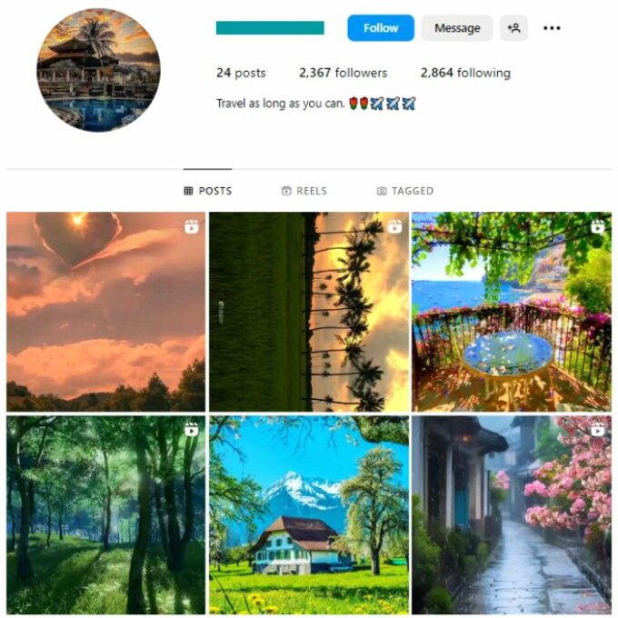 2K Travel Destinations Instagram Account for sale