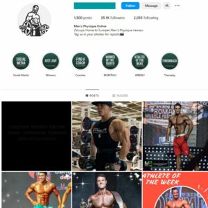 35K Men's Physique Instagram Account for Sale