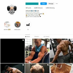 3K Male Fitness Instagram Account for Sale