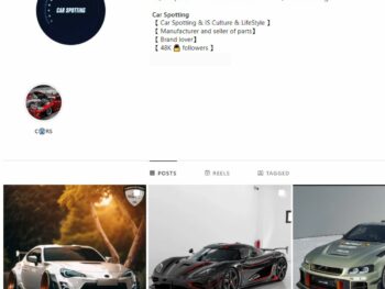 45K Luxury Super Cars Instagram Account for Sale