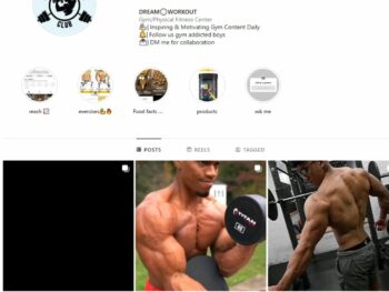 4K Men's Fitness Workout Instagram Account for Sale