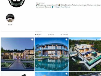 6K Real Estate Mansions Instagram Account for Sale