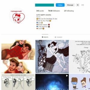 70K Love Couples Instagram Account for Sale