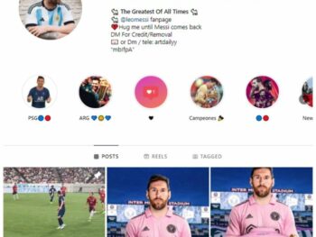 800K Messi Football Instagram Account for sale