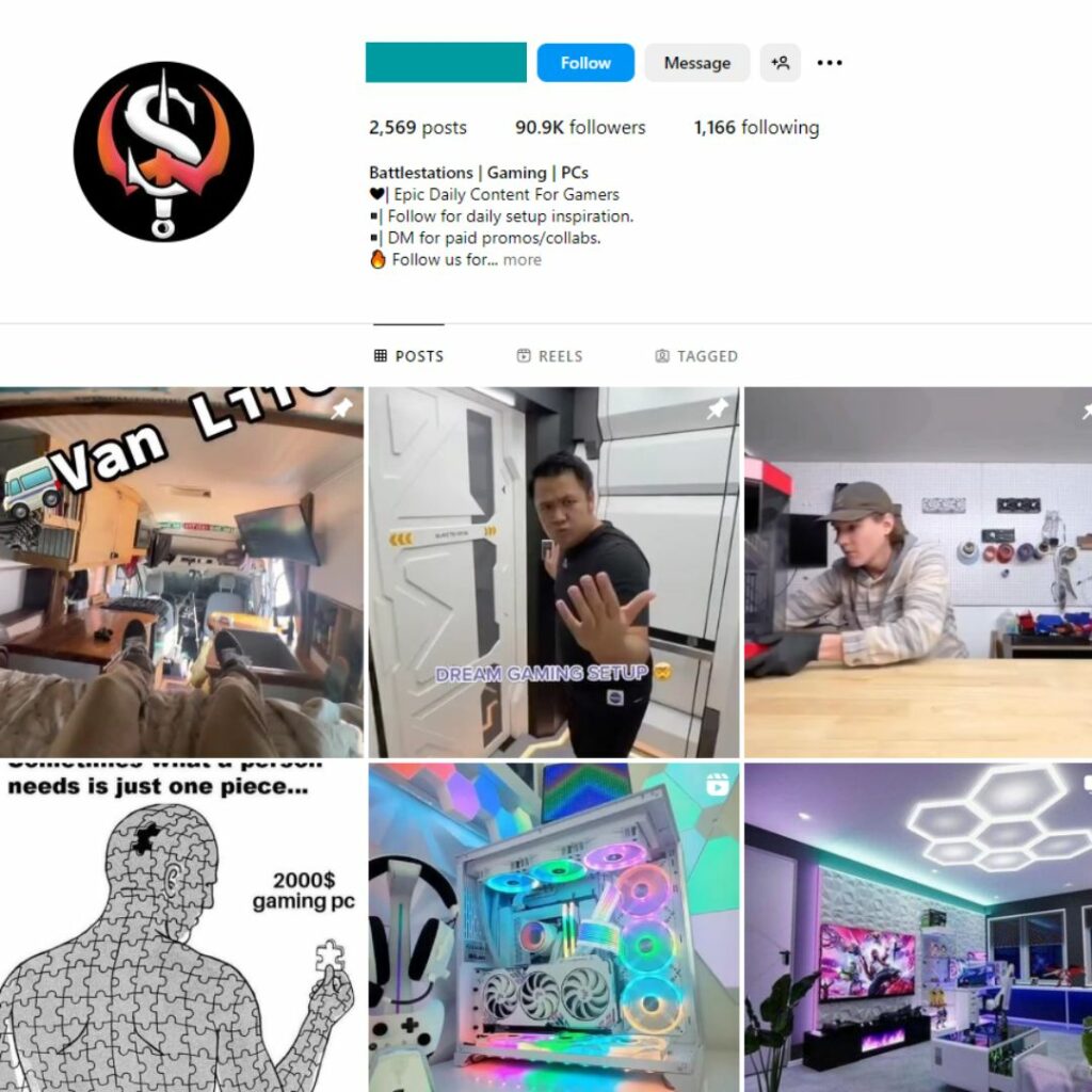 90K Setup Gaming Instagram Account for Sale