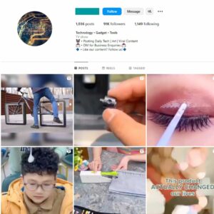 90K Tech Gadgets Tools Instagram Account for Sale