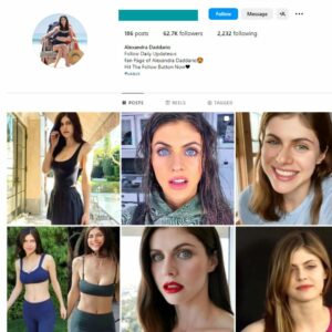 Buy Alexandra Daddario Instagram Account with 60K Followers