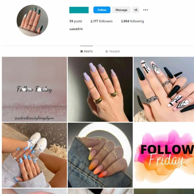 Buy Beauty Nails Instagram Account with 3K Followers