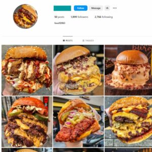 Buy Fast Food Burgers Instagram Account with 1K Followers
