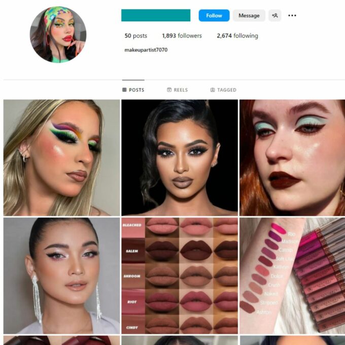 Buy Makeup Artist Instagram Account with 1K Followers