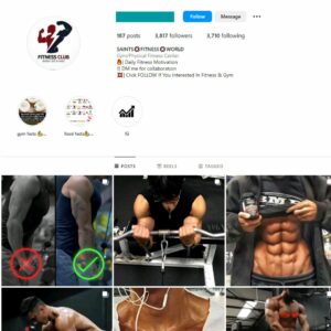 Buy Male Fitness Instagram Account with 3K Followers