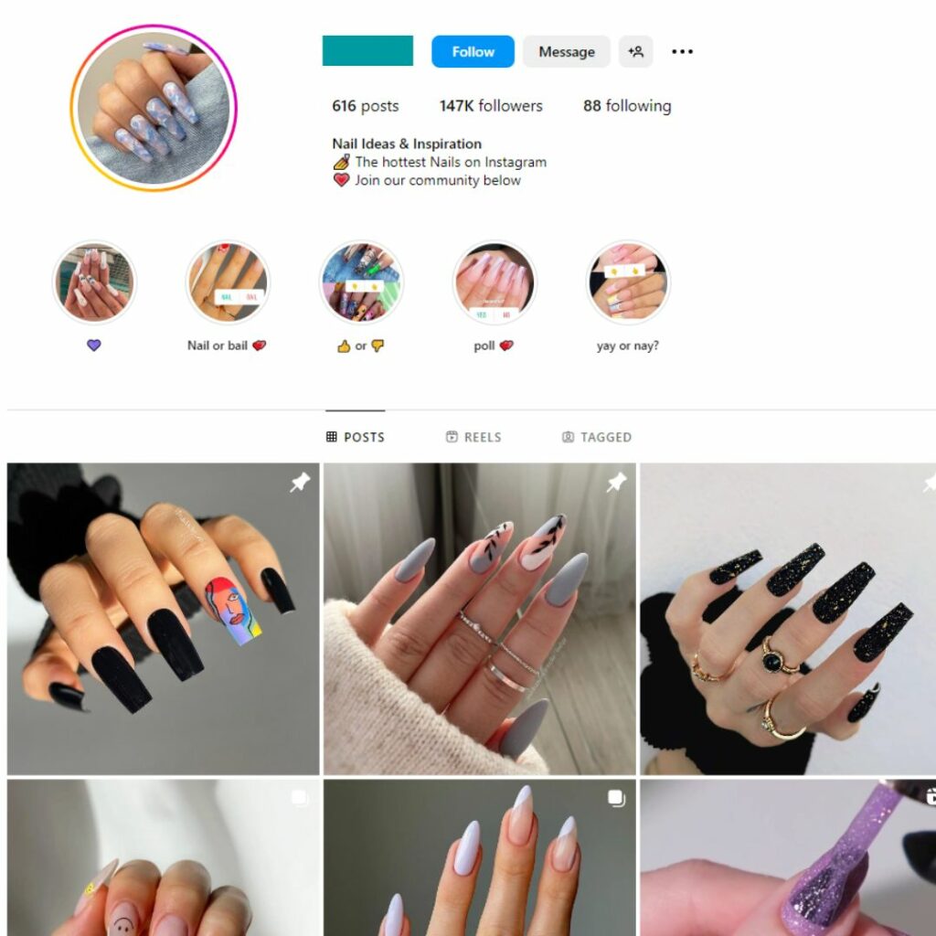 Buy Nails Inspiration Instagram Account with 140K Followers