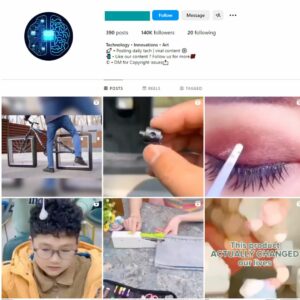 Buy Technology Innovations Art Instagram Account with 140K Followers