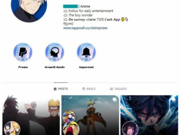 100k Anime Instagram Account for sale