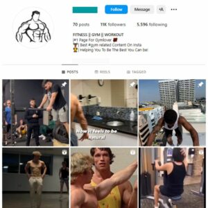 10K Male Fitness Gym Instagram Account for sale