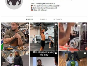 10K Male Fitness Gym Instagram Account for sale
