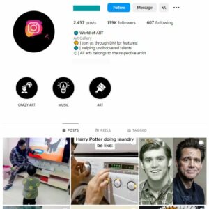 135K Creative Art Instagram Account for sale