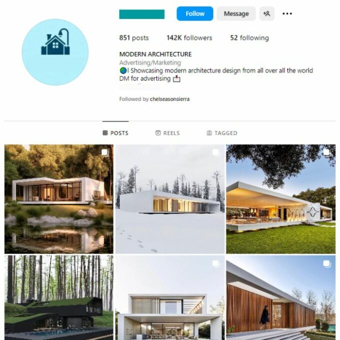 140K Real Estate Mansions Instagram Account for sale