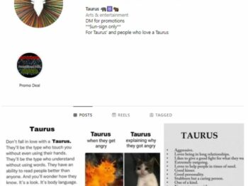 170K Horoscope Zodiac Signs Instagram Account for sale
